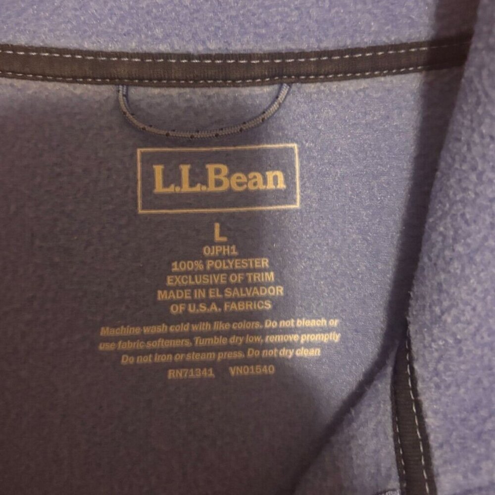 LL Bean Polartec Purple Fleece Vest Size Large Womens Full Zip QJPH1 - Picture 3 of 5